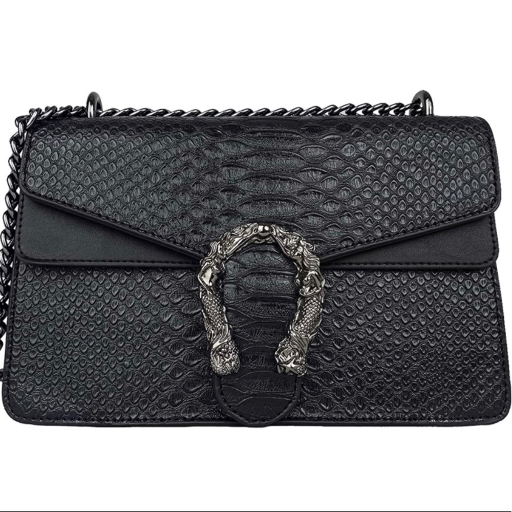 New Classic Flap Chain Bag, Black, Crossbody Shoulder Bag Fashion Purse